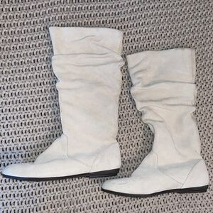 Colin Stuart Cream Leather Boots – Women’s Size 8